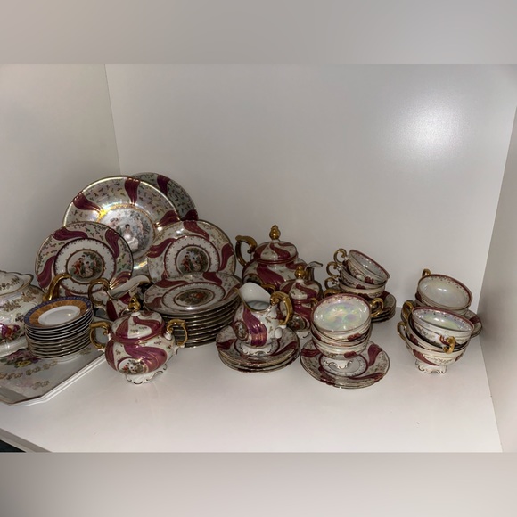 Antique Porcelain large China Set from the USSR Volkstedt - Picture 11 of 16
